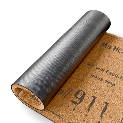 Doormat — "Before You Break Into My House… Because We Don’t Call 911"