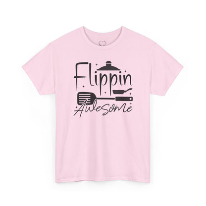 Flippin' Awesome Kitchen Tee — Funny Chef Pancake Flipping Shirt