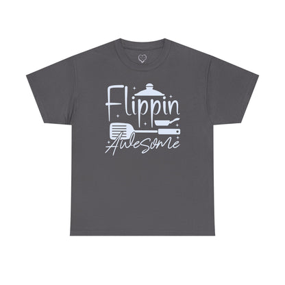 Flippin' Awesome Cooking T-Shirt – Funny Chef Pancake Spatula Tee
