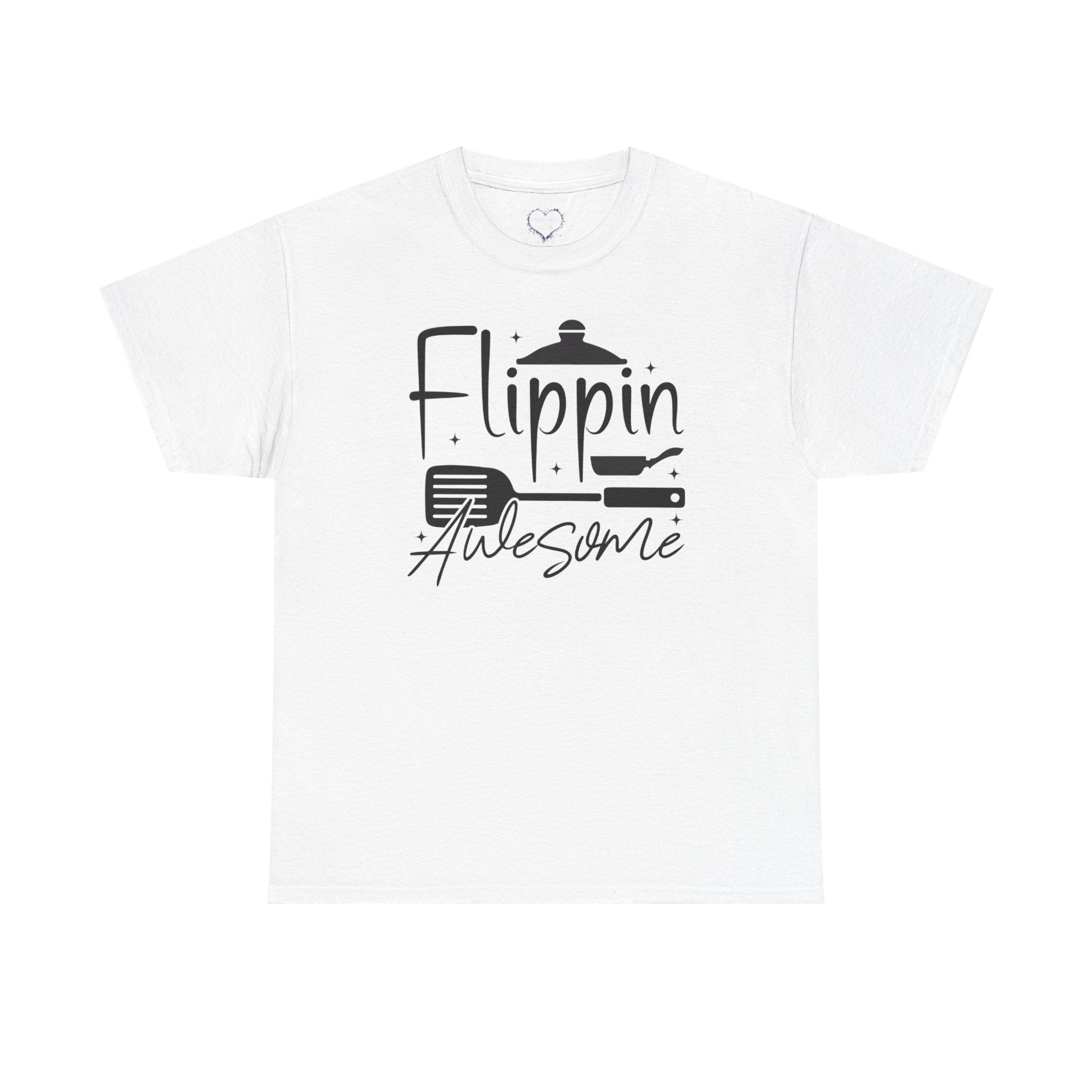Flippin' Awesome Kitchen Tee — Funny Chef Pancake Flipping Shirt