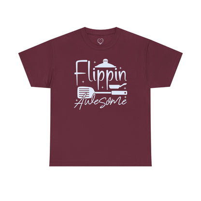 Flippin' Awesome Cooking T-Shirt – Funny Chef Pancake Spatula Tee