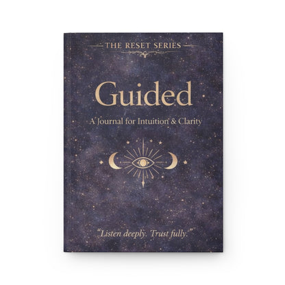 Guided Hardcover Journal — Intuition & Clarity Guided Journal with Moon & Eye Design