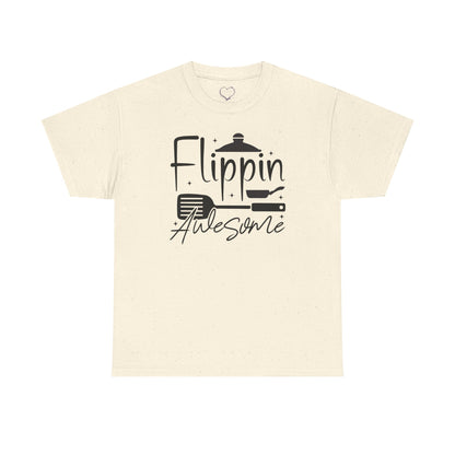 Flippin' Awesome Kitchen Tee — Funny Chef Pancake Flipping Shirt