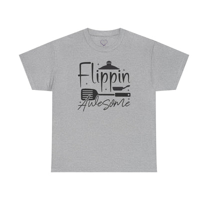 Flippin' Awesome Kitchen Tee — Funny Chef Pancake Flipping Shirt