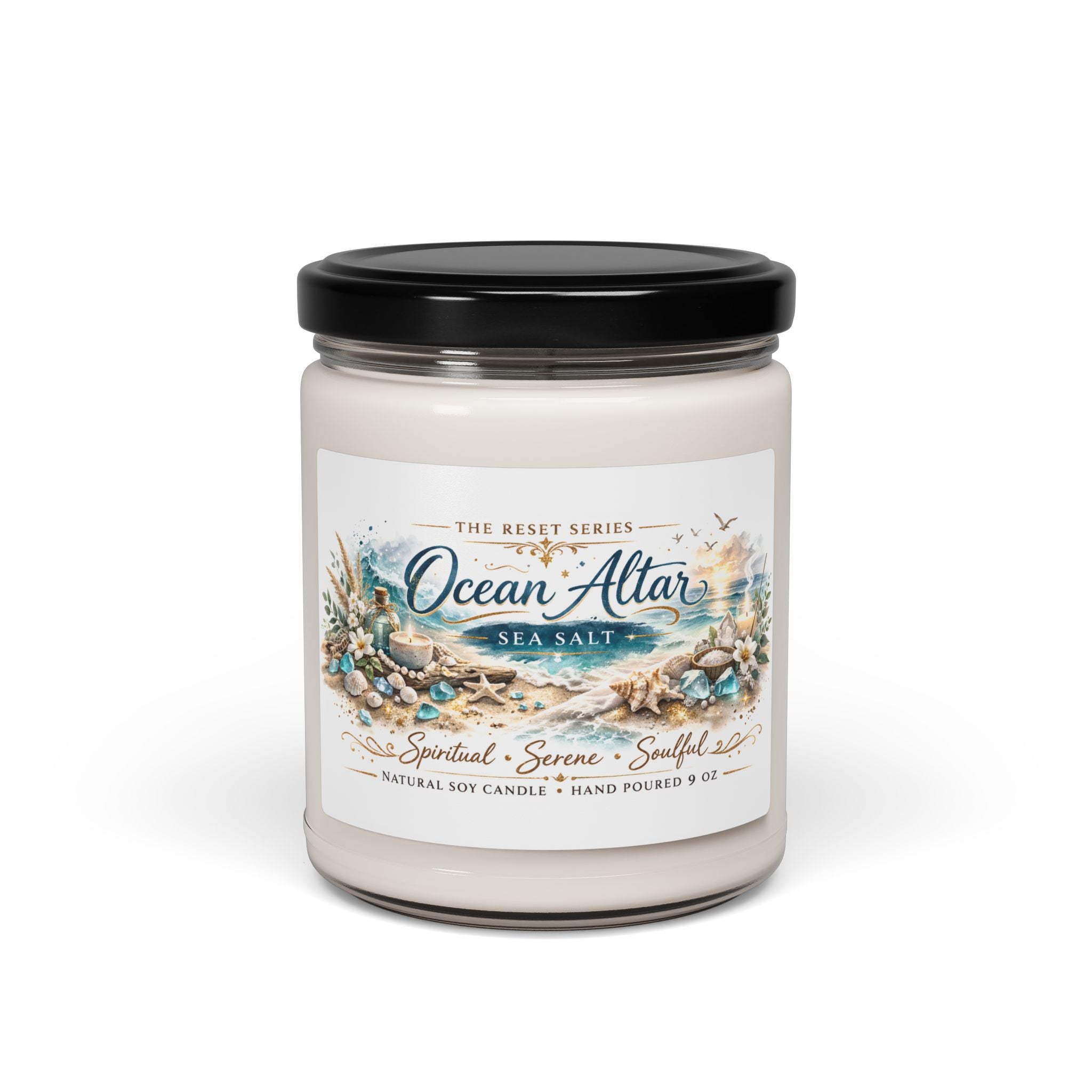 Ocean Altar Sea Salt Soy Candle — 9 oz Scented Jar