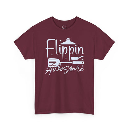 Flippin' Awesome Cooking T-Shirt – Funny Chef Pancake Spatula Tee