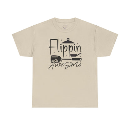 Flippin' Awesome Kitchen Tee — Funny Chef Pancake Flipping Shirt