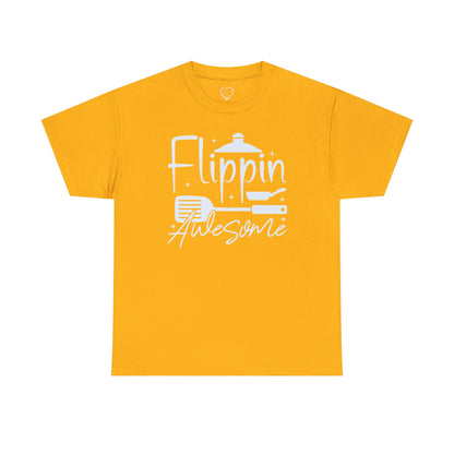 Flippin' Awesome Cooking T-Shirt – Funny Chef Pancake Spatula Tee