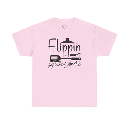 Flippin' Awesome Kitchen Tee — Funny Chef Pancake Flipping Shirt