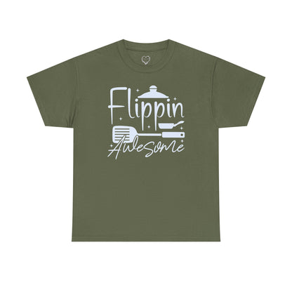 Flippin' Awesome Cooking T-Shirt – Funny Chef Pancake Spatula Tee