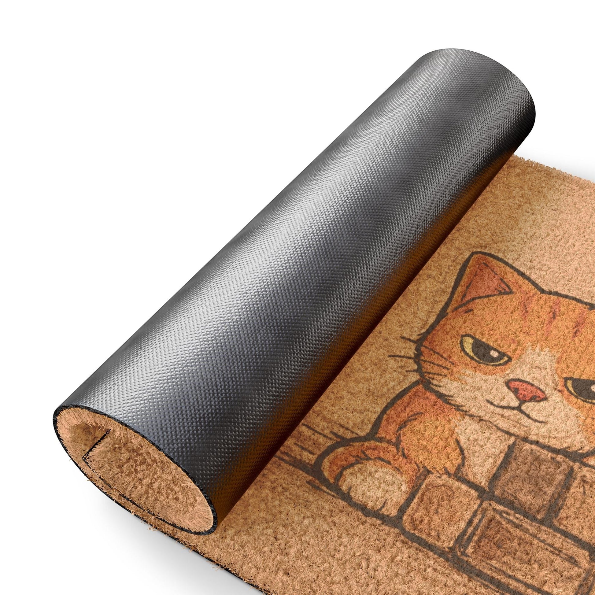 Humorous cat welcome mat featuring a playful “The Cat Is Watching” phrase, adding personality and charm to your front door.