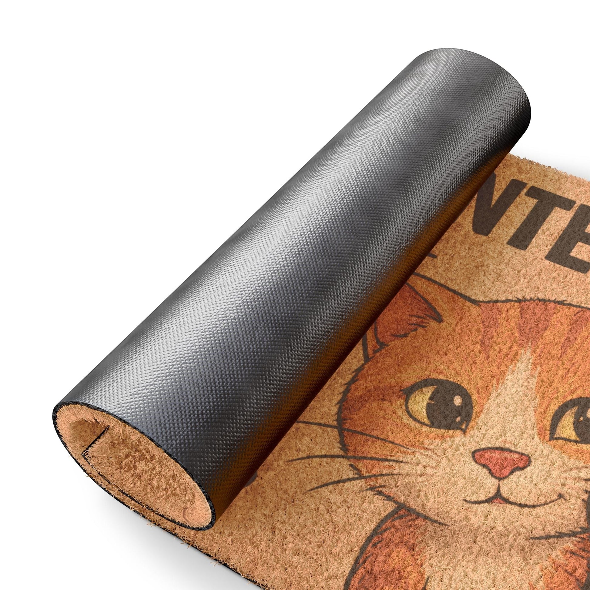Charming cat-themed welcome mat featuring a “You May Enter” message, adding warmth and personality to your entryway.