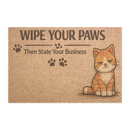 Cute and cozy cat-themed entry rug with a “You May Enter” message, perfect for adding a fun touch to your home decor.