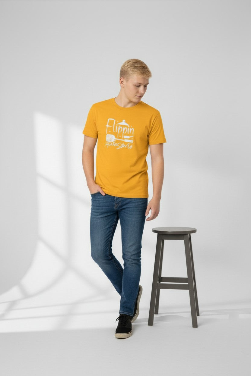 Flippin' Awesome Cooking T-Shirt – Funny Chef Pancake Spatula Tee