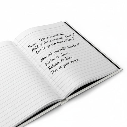 Jena Jewelry Intentional Living Journal, hardcover, with lined pages for affirmations, manifestation, and gratitude writing.