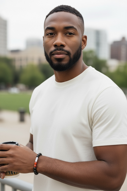 Black Onyx & Carnelian Bracelet – Confidence, Courage & Grounding Energy