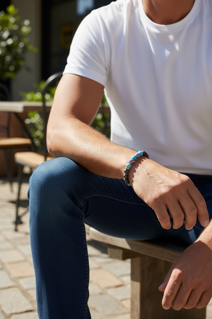 Ebony Blackwood, Imperial Jasper & Hematite Bracelet – Rooted Wisdom & Stabilizing Strength