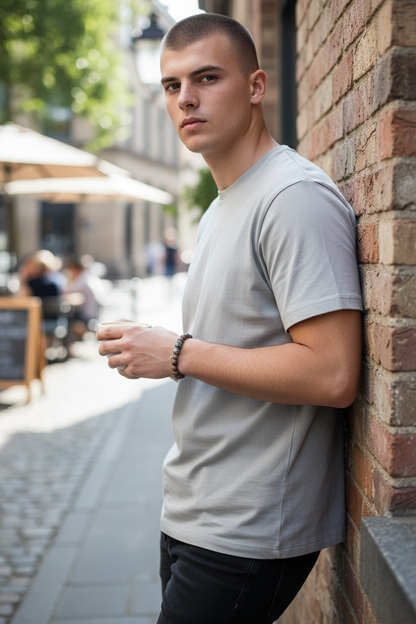Zebra Jasper, Ebony Mala & Hematite Stretch Bracelet – Grounding Strength & Harmonizing Energy