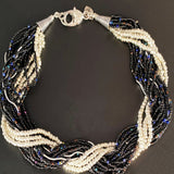 Seed Bead Necklace | Multi Strand with Butterfly Clasp