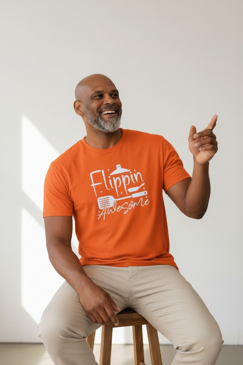 Flippin' Awesome Cooking T-Shirt – Funny Chef Pancake Spatula Tee