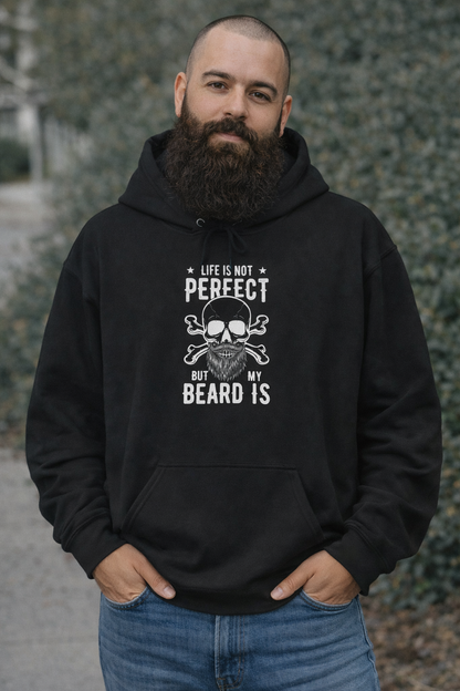 Minimal Cat Face Hoodie — Small Center Graphic Cozy Pullover