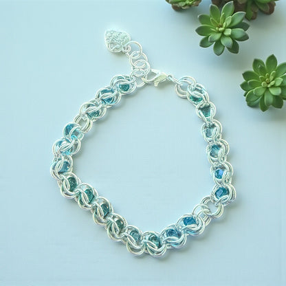 Caged Crystal Chainmaille Bracelet – Choose Your Stone, Wear Your Power