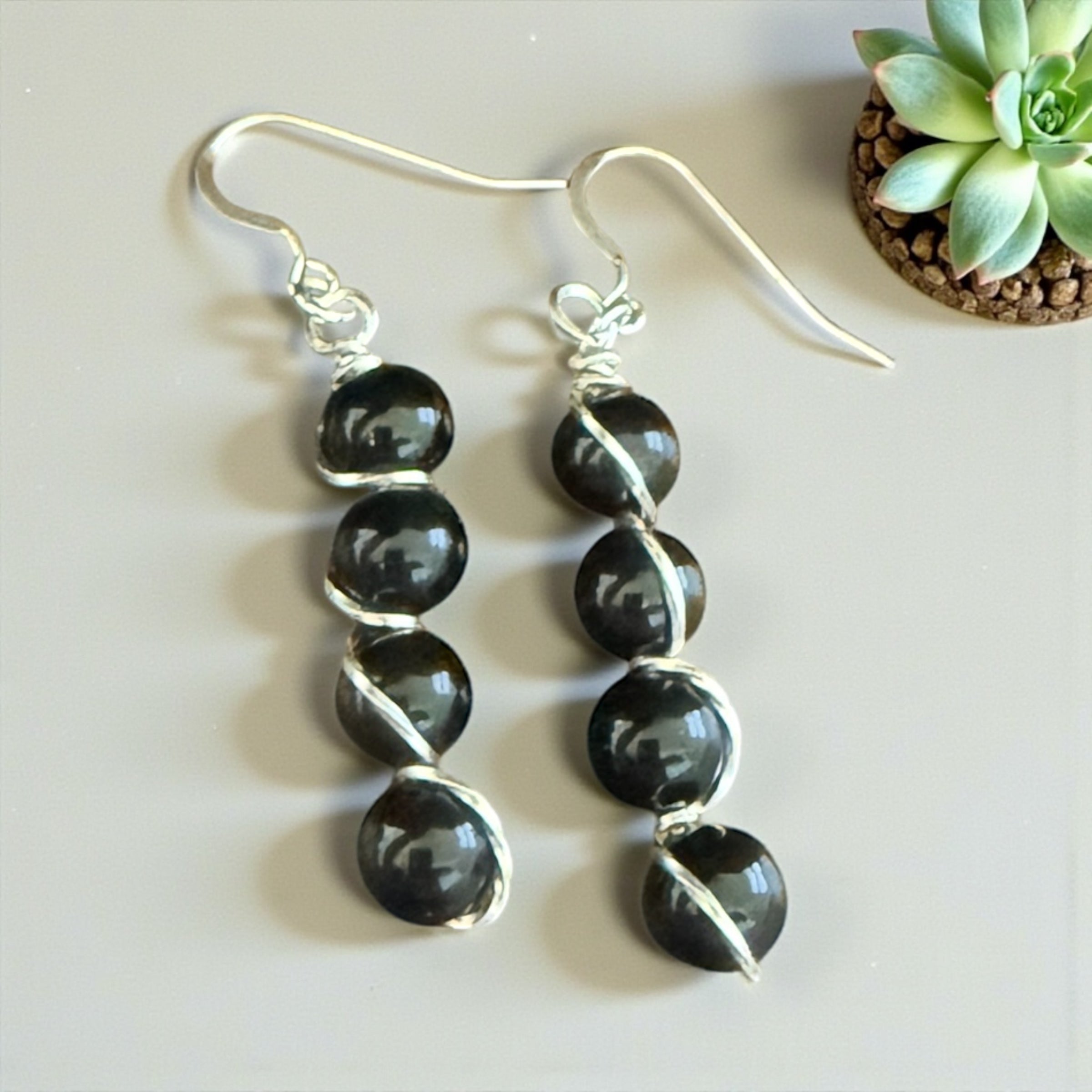 Stacked Gemstone Drop Earrings – Multiple Stone Options