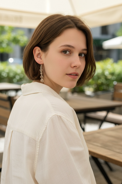 Stacked Gemstone Drop Earrings – Multiple Stone Options