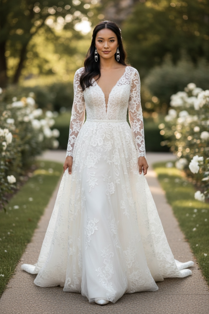 Bridal Pearl Chainmaille‑Drop Earrings – Freshwater Pearls