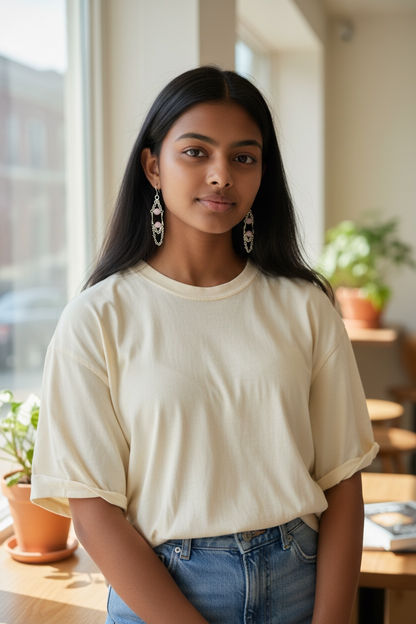 Chainmaille Gemstone Dangle Earrings – Multiple Stone Options