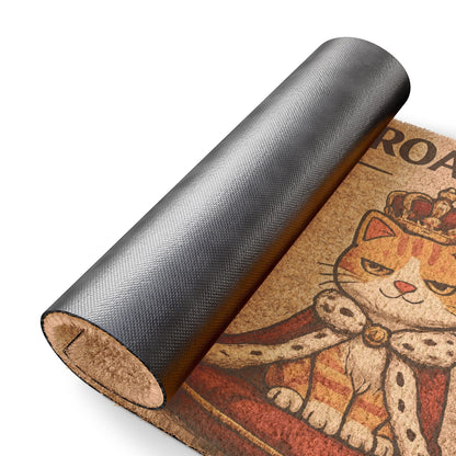 Playful royal cat doormat with a witty “You May Approach” message, adding personality and charm to any pet lover’s entryway.