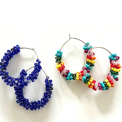 Seed Bead | Hoop Earrings