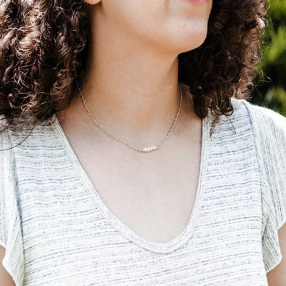 Chain Maille Necklace | Infinity Choker with Blue Lace Agate