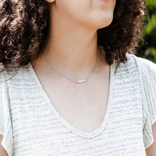 Chain Maille Necklace | Infinity Choker with Blue Lace Agate