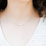Chain Maille Necklace | Infinity Choker with Blue Lace Agate
