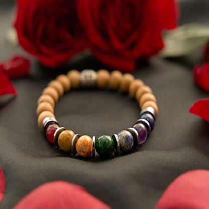 Stretch Bracelet | Chakra | Mookaite Jasper with Fragrant Thuja Sutchuenensis