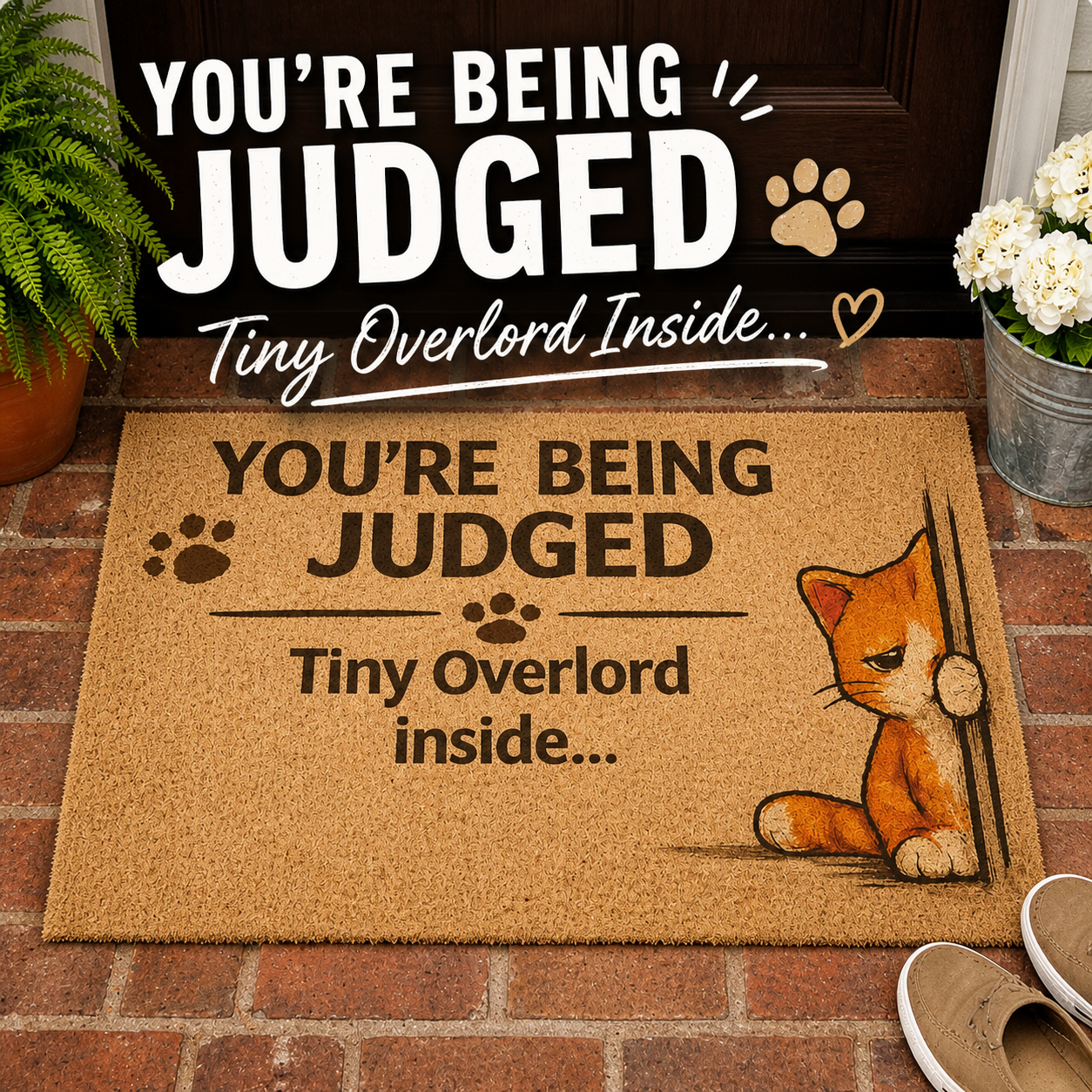 This funny cat doormat is the perfect mix of sass and personality, letting every visitor know there’s a tiny overlord inside judging their every move.