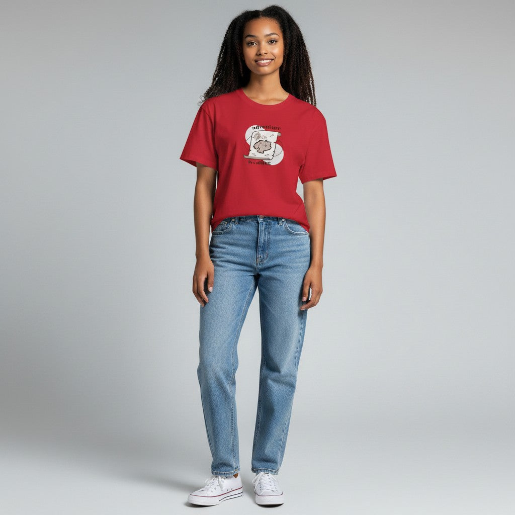 Jena Jewelry red cotton t-shirt with