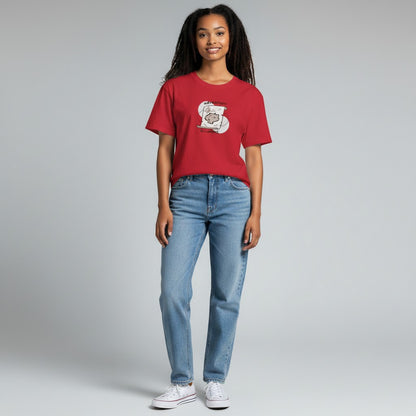 Jena Jewelry red cotton t-shirt with