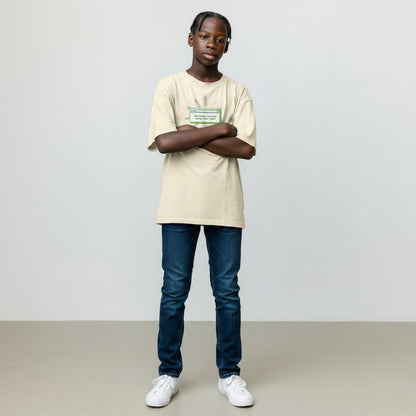 Jena Jewelry cream cotton t-shirt with "My brain has too many tabs open" graphic in green and gray.