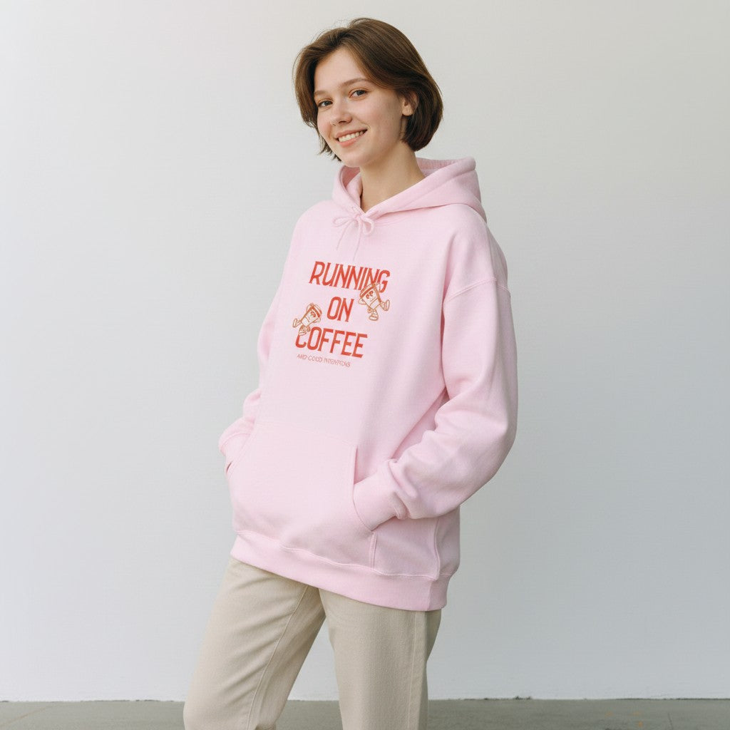 Jena Jewelry light pink cotton-poly blend hoodie with