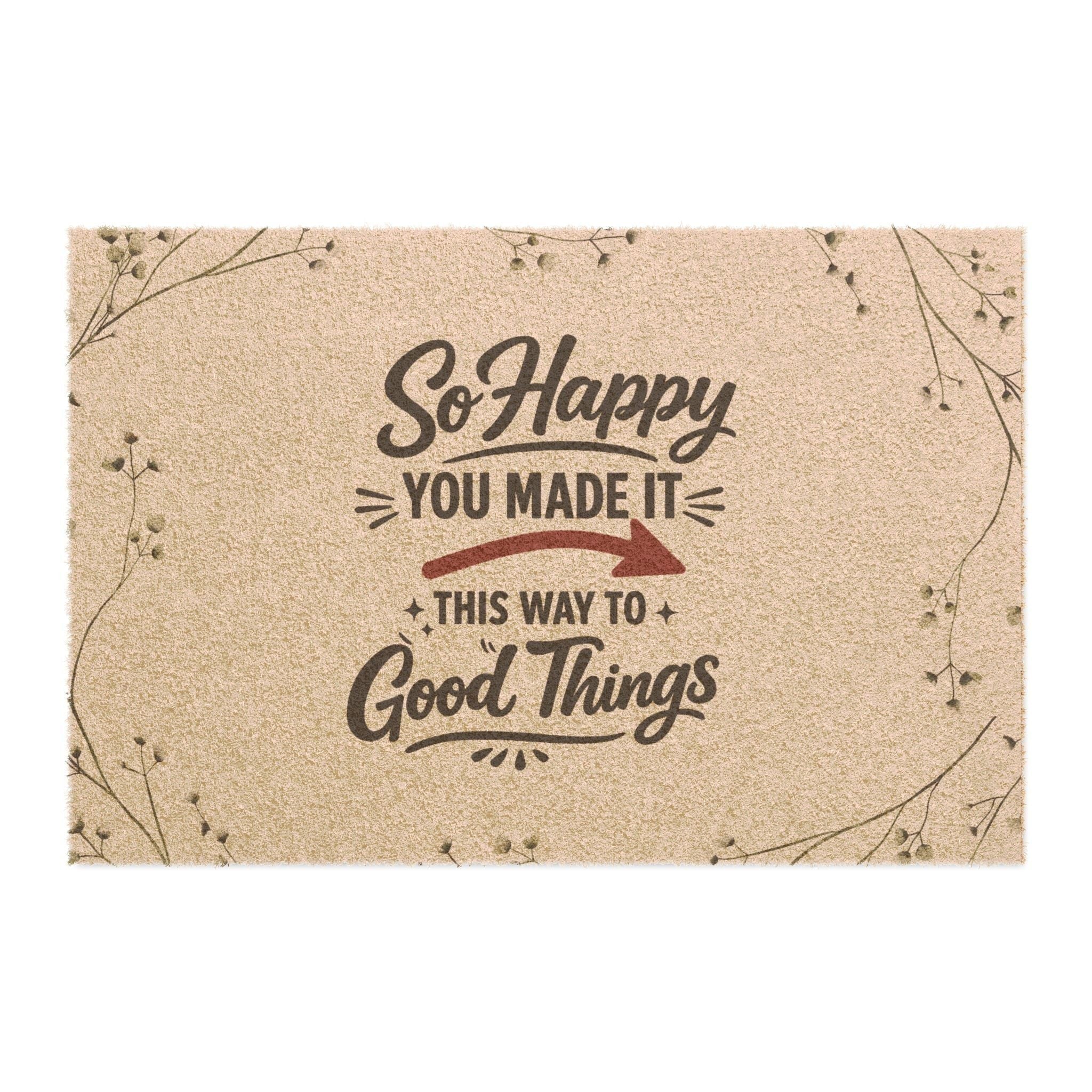 Jena Jewelry natural coir doormat with