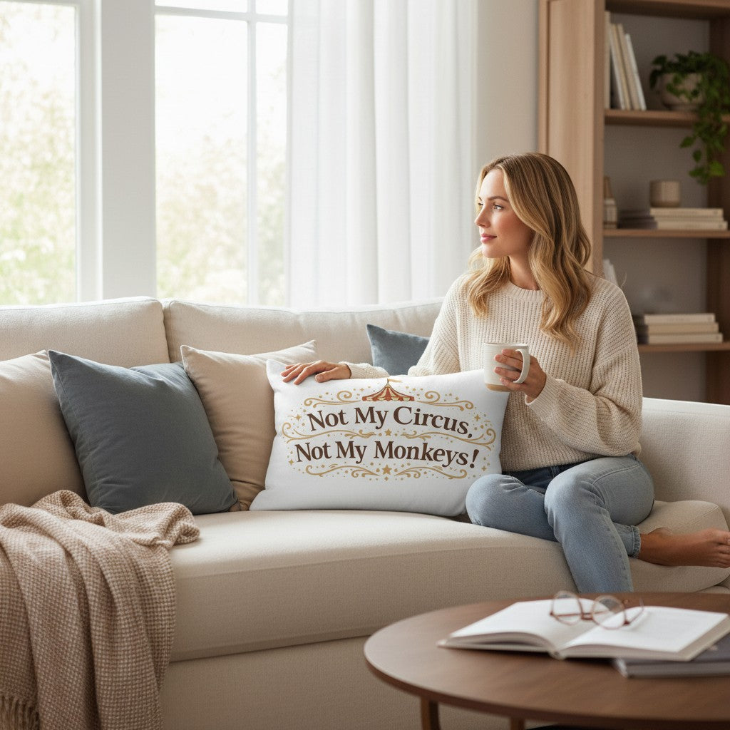 Jena Jewelry white lumbar pillow with