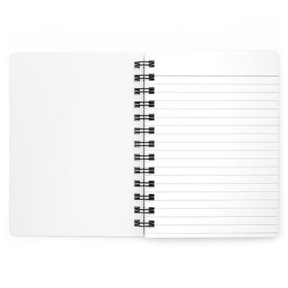 Jena Jewelry Quiet Power Journal, spiral-bound notebook with blank left page and lined right page, ideal for reflection and personal growth.