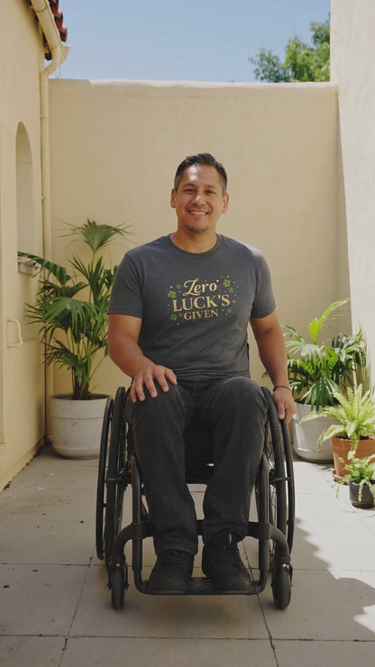 T-Shirt — "Zero Luck's Given" Shamrock Graphic St. Patrick’s Tee