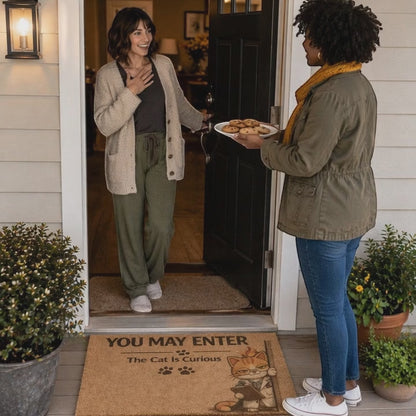 Welcome Doormat – “You May Enter” Entryway Mat for Cozy Homes, Guests & Simple Home Decor
