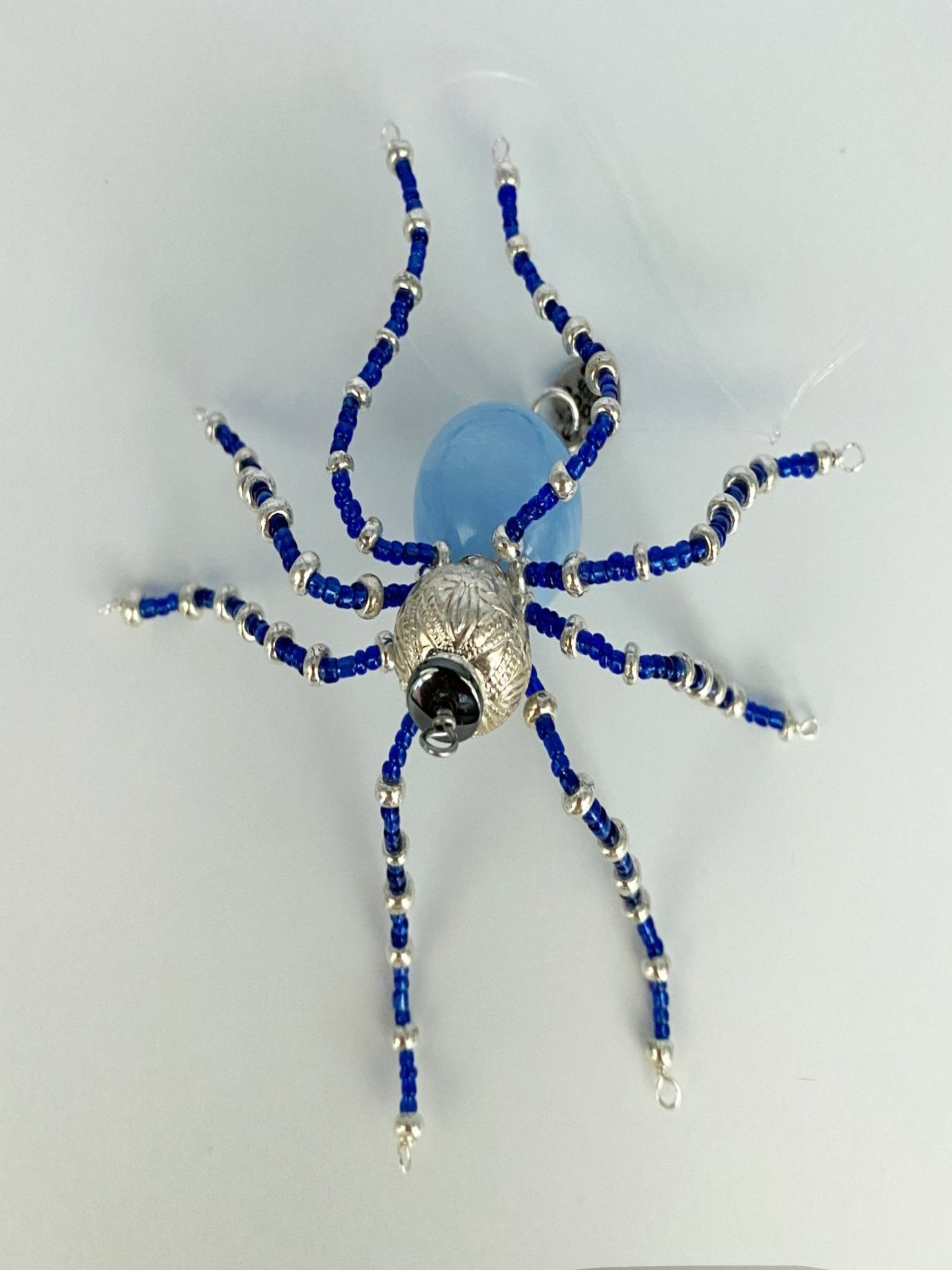 Christmas Spider | Dark Blue, Light Blue and Silver