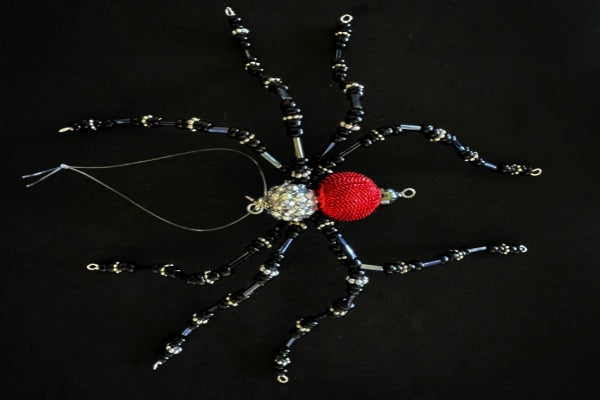 Christmas Spider | Gold, Black and Red