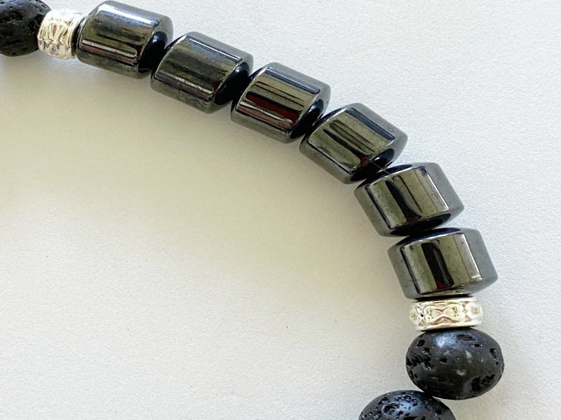 Stretch Bracelet | Lava Stones and Magnets