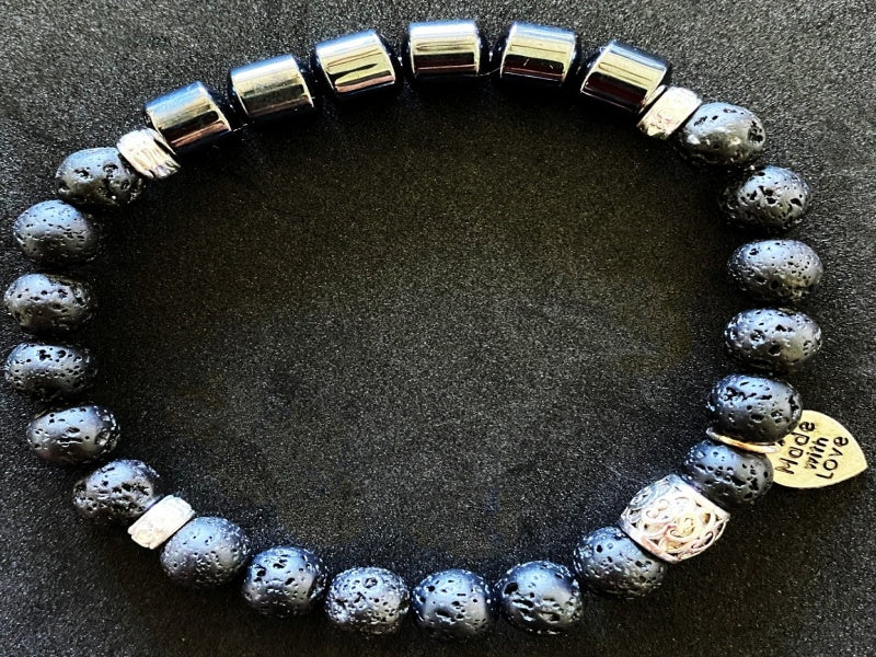 Stretch Bracelet | Lava Stones and Magnets